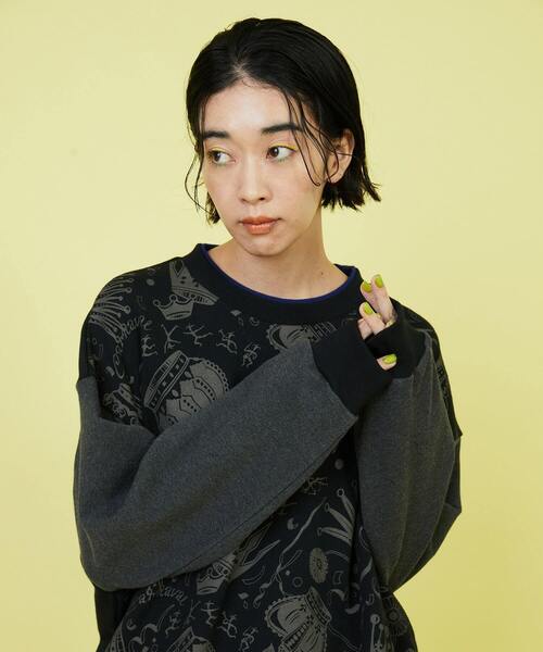 FRAPBOIS（フラボア）の「クラウンウラケ（スウェット・レディース・ピンク/ブラック・1/2）」の15枚目の写真