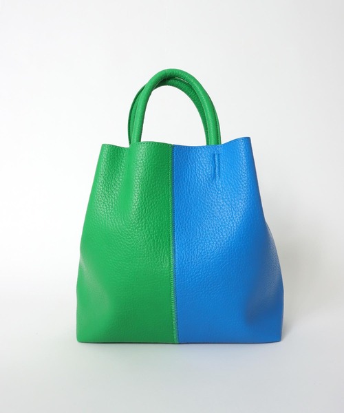 Three Four Time（ｽﾘｰﾌｫｰﾀｲﾑ）の「バイカラーフェイクレザートート（トートバッグ・レディース・オレンジ系その他/グリーン系その他/ホワイト系その他・FREE）」の8枚目の写真