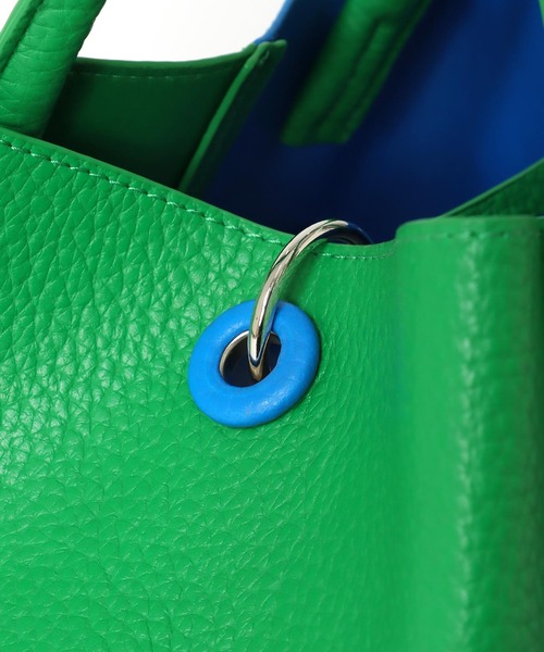 Three Four Time（ｽﾘｰﾌｫｰﾀｲﾑ）の「バイカラーフェイクレザートート（トートバッグ・レディース・オレンジ系その他/グリーン系その他/ホワイト系その他・FREE）」の15枚目の写真