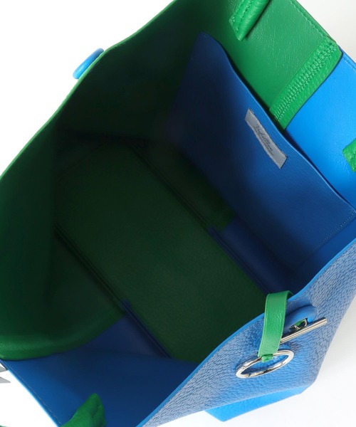 Three Four Time（ｽﾘｰﾌｫｰﾀｲﾑ）の「バイカラーフェイクレザートート（トートバッグ・レディース・オレンジ系その他/グリーン系その他/ホワイト系その他・FREE）」の17枚目の写真