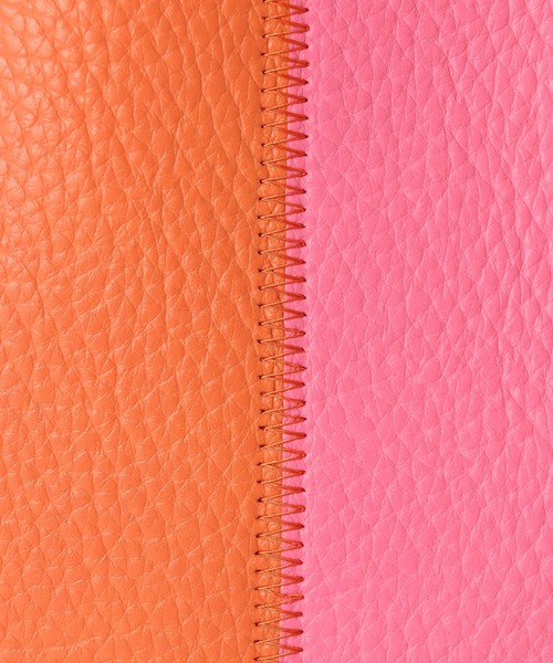 Three Four Time（ｽﾘｰﾌｫｰﾀｲﾑ）の「バイカラーフェイクレザートート（トートバッグ・レディース・オレンジ系その他/グリーン系その他/ホワイト系その他・FREE）」の18枚目の写真