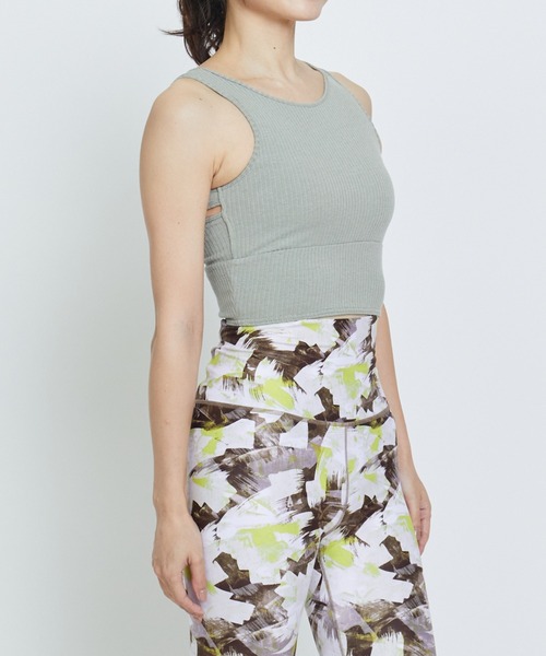 【セール】Julier リブショートトップス/パット付き（タンクトップ）｜Julier Yoga and Relax（ジュリエヨガアンドリラックス）