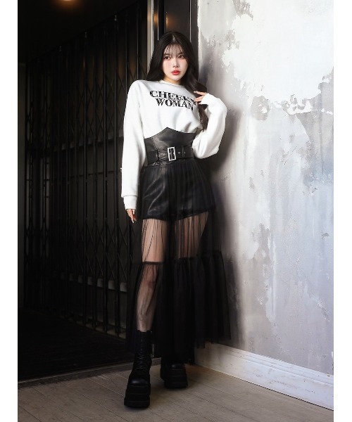 ダーリッチ コルセットチュールロングスカート Darich（ダーリッチ）の「コルセットチュールロングスカート
