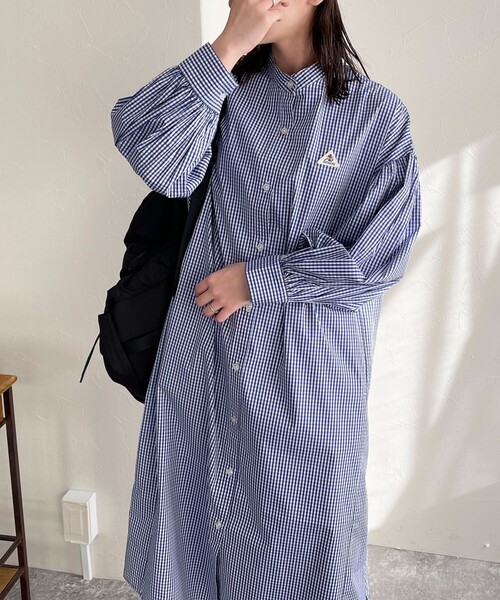 GEVACO（ゲバコ）の「【GEVACO/ゲバコ】タイプライターバンドカラーシャツワンピース（シャツワンピース・レディース・ベージュ系その他3/ブラック系その他/ブルー系その他3/ブルー系その他・36/38）」の17枚目の写真