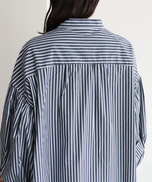 GEVACO（ゲバコ）の「【GEVACO/ゲバコ】タイプライターバンドカラーシャツワンピース（シャツワンピース・レディース・ベージュ系その他3/ブラック系その他/ブルー系その他3/ブルー系その他・36/38）」の7枚目の写真