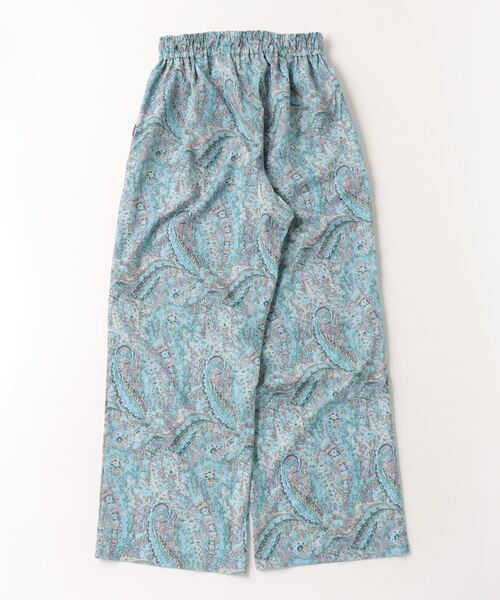 BEAVER（ビーバー）の「B omnivore/ビーオムニボー　パウダーサテンプリントリラックスパンツ（その他パンツ・レディース・ブルー/その他18・F）」の3枚目の写真