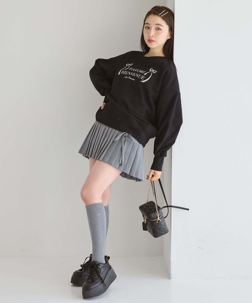 one after another NICE CLAUP(ワンアフターアナザーナイスクラップ)の「アソートプリントスウェット(スウェット・レディース・オフホワイト/ホワイト系その他/杢グレー/ブラック・FREE)」の12枚目の写真