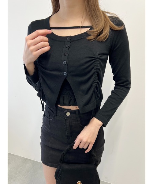 PHILLY（フィリー）の「サイドドロストデザイントップス（Tシャツ/カットソー・レディース・ブラック/グレー/ホワイト・FREE）」の7枚目の写真