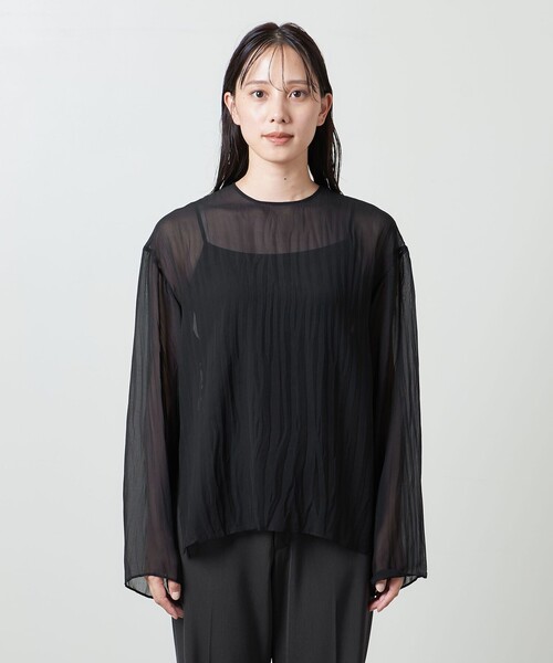 MARW UNITED ARROWS（マルゥ ユナイテッドアローズ）の「＜MARW UNITED ARROWS＞ワッシャー シアー ブラウス（シャツ/ブラウス・レディース・ブラック・FREE）」の15枚目の写真