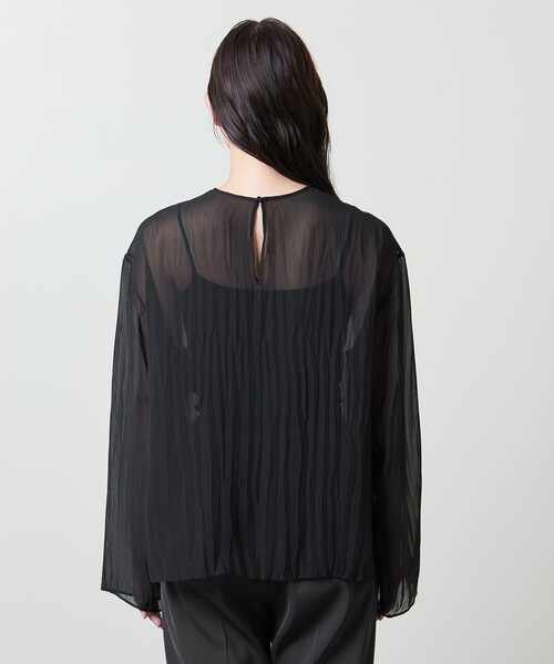 MARW UNITED ARROWS（マルゥ ユナイテッドアローズ）の「＜MARW UNITED ARROWS＞ワッシャー シアー ブラウス（シャツ/ブラウス・レディース・ブラック・FREE）」の16枚目の写真