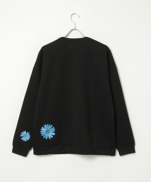 【セール】ランダムフラワー刺繍クルーネック(スウェット)|NO NEED(ノーニード) 【セール】ランダムフラワー刺繍クルーネック(スウェット)|NO NEED(ノーニード)