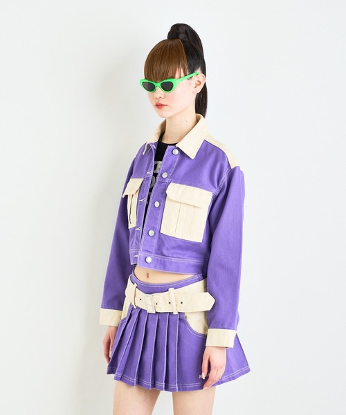 ANNA SUI NYC（アナ スイ エヌ ワイ シー）の「ANNA SUI NYC ツートーンツイルジャケット（その他アウター・レディース・パープル/ブルー/ブラック・S）」の6枚目の写真