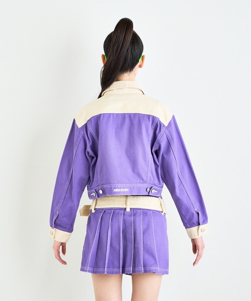 ANNA SUI NYC（アナ スイ エヌ ワイ シー）の「ANNA SUI NYC ツートーンツイルジャケット（その他アウター・レディース・パープル/ブルー/ブラック・S）」の7枚目の写真