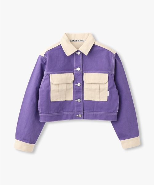 ANNA SUI NYC（アナ スイ エヌ ワイ シー）の「ANNA SUI NYC ツートーンツイルジャケット（その他アウター・レディース・パープル/ブルー/ブラック・S）」の9枚目の写真