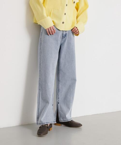 SENSE OF PLACE by URBAN RESEARCH(センスオブプレイスバイアーバンリサーチ)の「サイドフリンジデニム(デニムパンツ・レディース・インディゴブルー/ブラック/ライトブルー・SMALL/MEDIUM)」の11枚目の写真