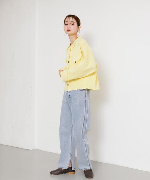 SENSE OF PLACE by URBAN RESEARCH(センスオブプレイスバイアーバンリサーチ)の「サイドフリンジデニム(デニムパンツ・レディース・インディゴブルー/ブラック/ライトブルー・SMALL/MEDIUM)」の13枚目の写真