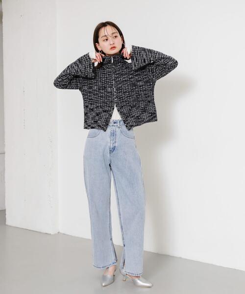 SENSE OF PLACE by URBAN RESEARCH(センスオブプレイスバイアーバンリサーチ)の「サイドフリンジデニム(デニムパンツ・レディース・インディゴブルー/ブラック/ライトブルー・SMALL/MEDIUM)」の15枚目の写真