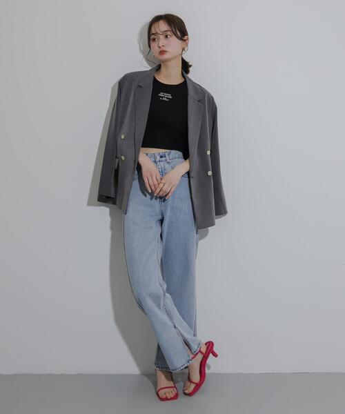 SENSE OF PLACE by URBAN RESEARCH(センスオブプレイスバイアーバンリサーチ)の「サイドフリンジデニム(デニムパンツ・レディース・インディゴブルー/ブラック/ライトブルー・SMALL/MEDIUM)」の17枚目の写真