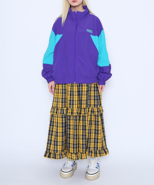 PUNYUS（プニュズ）の「切り替えナイロンジャケット（ナイロンジャケット・レディース・ネイビー/パープル/ホワイト/ブラック・2/3/4）」の11枚目の写真