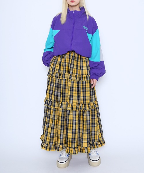 PUNYUS（プニュズ）の「切り替えナイロンジャケット（ナイロンジャケット・レディース・ネイビー/パープル/ホワイト/ブラック・2/3/4）」の14枚目の写真