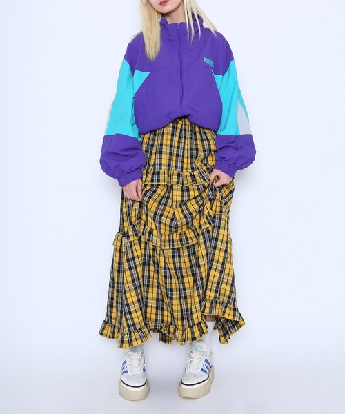 PUNYUS（プニュズ）の「切り替えナイロンジャケット（ナイロンジャケット・レディース・ネイビー/パープル/ホワイト/ブラック・2/3/4）」の15枚目の写真