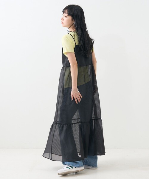 FREAK'S STORE(フリークスストア)の「シアーリップ マキシ 2WAY ワンピース(ワンピース・レディース・オリーブ/ブラック・フリ-)」の11枚目の写真