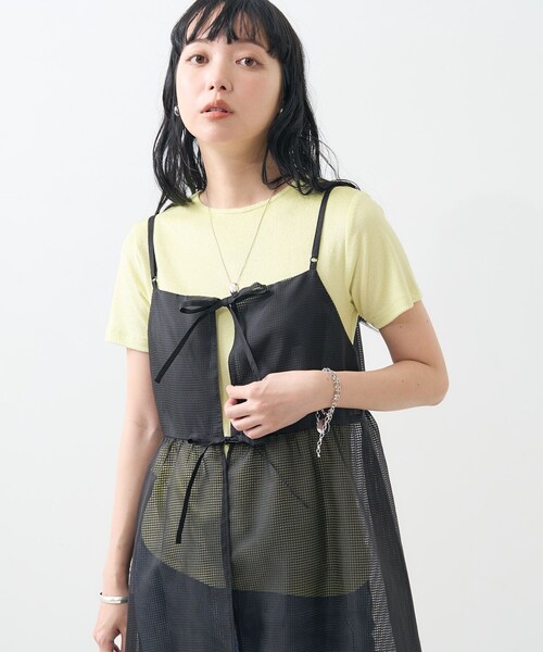 FREAK'S STORE(フリークスストア)の「シアーリップ マキシ 2WAY ワンピース(ワンピース・レディース・オリーブ/ブラック・フリ-)」の12枚目の写真