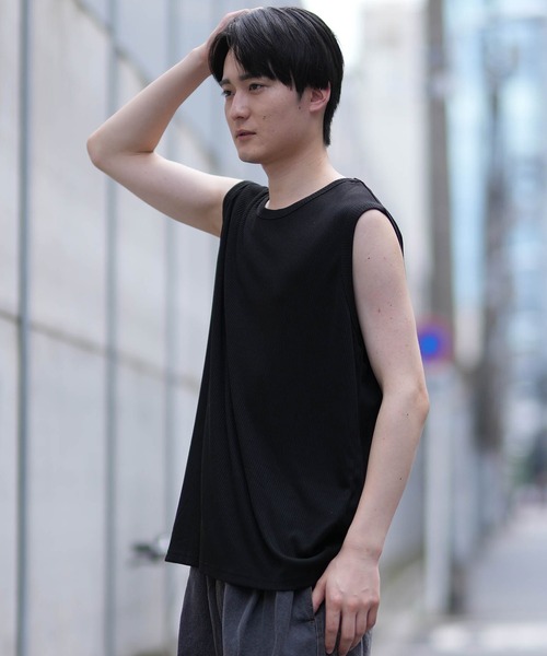 ムラサキスポーツ（ムラサキスポーツ）の「【ムラサキスポーツ限定】DEAR LAUREL/ディアローレル ワイドリブマッスルタンクトップ  Wide Rib Muscle Tank Top D24S2320（タンクトップ・メンズ・ホワイト/ブラック・L/M）」の14枚目の写真