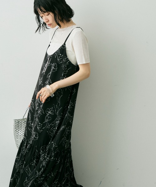 花柄ワンピース　フレアがたっぷり キャミソールワンピース 楽天市場】和風花柄 キャミワンピース ワンピース レディース