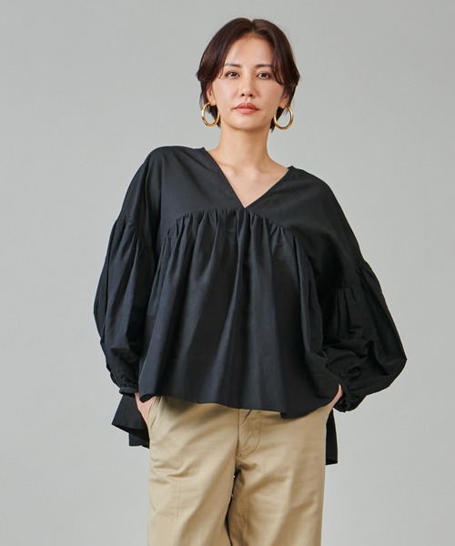 ブラウス シャツ Gathered Volume Blouse レディース セール】gather volume blouse / ギャザーボリュームブラウス