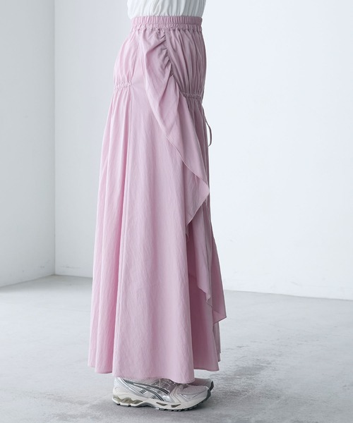 forksy.】ドロストアシンメトリーフリルスカート（スカート）｜forksy