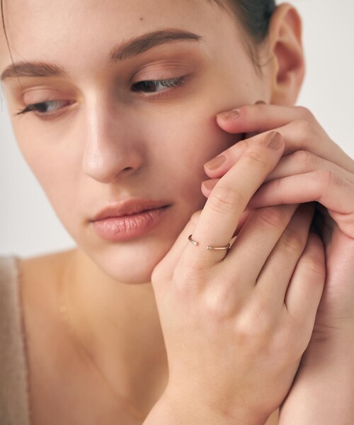 [レイヤード] K10MPG ダイヤモンド リング（リング）｜ete（エテ）