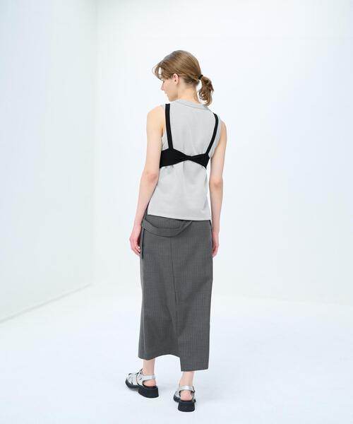 LANVIN en Bleu（ランバンオンブルー）の「ノットディティールニットビスチェ（Tシャツ/カットソー・レディース・ブラック・38）」の8枚目の写真