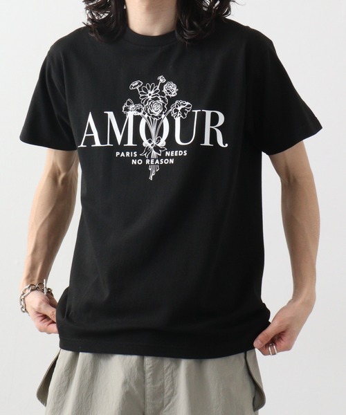 RGY(アールジーワイ)の「RGY AMOUR 花柄プリントTシャツ(Tシャツ/カットソー・メンズ・ホワイト/ブラック・F)」の19枚目の写真