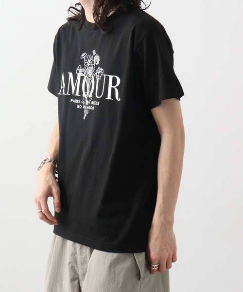RGY(アールジーワイ)の「RGY AMOUR 花柄プリントTシャツ(Tシャツ/カットソー・メンズ・ホワイト/ブラック・F)」の20枚目の写真