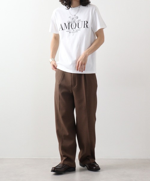 RGY(アールジーワイ)の「RGY AMOUR 花柄プリントTシャツ(Tシャツ/カットソー・メンズ・ホワイト/ブラック・F)」の13枚目の写真