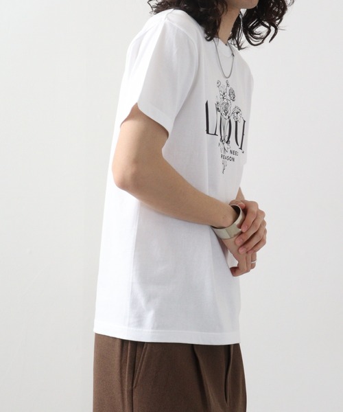 RGY(アールジーワイ)の「RGY AMOUR 花柄プリントTシャツ(Tシャツ/カットソー・メンズ・ホワイト/ブラック・F)」の12枚目の写真