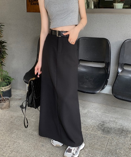 aimoha(アイモハ)の「ベルト付きロング丈スカート(スカート・レディース・ブラック・SMALL/MEDIUM/LARGE/X-LARGE)」の7枚目の写真