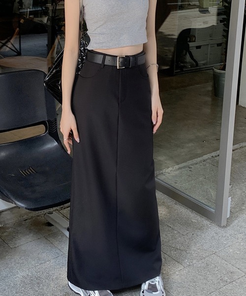 aimoha(アイモハ)の「ベルト付きロング丈スカート(スカート・レディース・ブラック・SMALL/MEDIUM/LARGE/X-LARGE)」の9枚目の写真