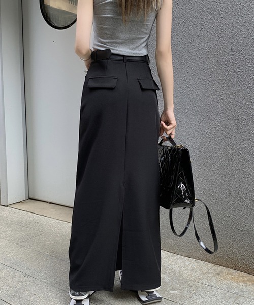 aimoha(アイモハ)の「ベルト付きロング丈スカート(スカート・レディース・ブラック・SMALL/MEDIUM/LARGE/X-LARGE)」の14枚目の写真