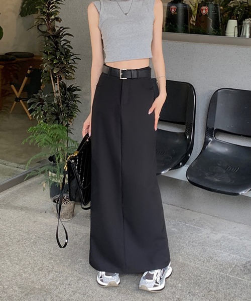 aimoha(アイモハ)の「ベルト付きロング丈スカート(スカート・レディース・ブラック・SMALL/MEDIUM/LARGE/X-LARGE)」の16枚目の写真