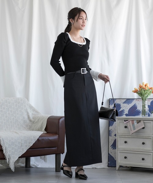 aimoha(アイモハ)の「ベルト付きロング丈スカート(スカート・レディース・ブラック・SMALL/MEDIUM/LARGE/X-LARGE)」の21枚目の写真