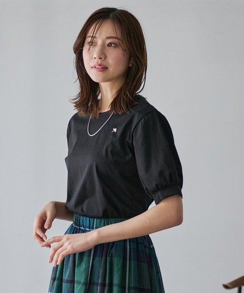 Arnold Palmer(アーノルドパーマー)の「パフスリーブ ラウンドテール Tシャツ(Tシャツ/カットソー・レディース・ブラック/アイボリー/ネイビー・L/M/S)」の13枚目の写真
