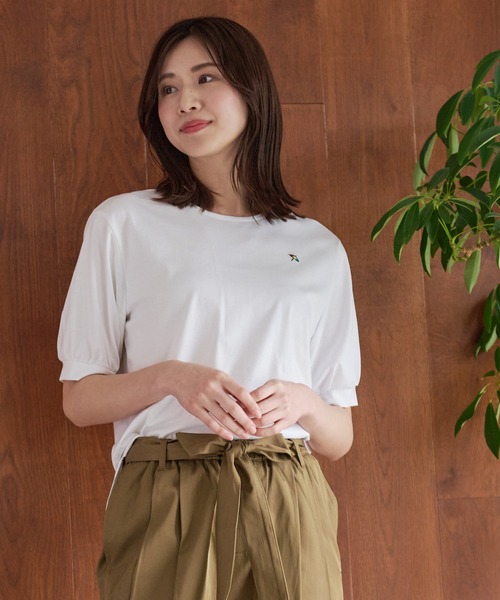 Arnold Palmer(アーノルドパーマー)の「パフスリーブ ラウンドテール Tシャツ(Tシャツ/カットソー・レディース・ブラック/アイボリー/ネイビー・L/M/S)」の10枚目の写真