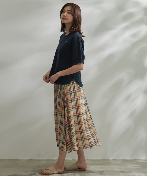 Arnold Palmer(アーノルドパーマー)の「パフスリーブ ラウンドテール Tシャツ(Tシャツ/カットソー・レディース・ブラック/アイボリー/ネイビー・L/M/S)」の8枚目の写真