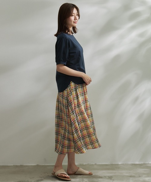 Arnold Palmer(アーノルドパーマー)の「パフスリーブ ラウンドテール Tシャツ(Tシャツ/カットソー・レディース・ブラック/アイボリー/ネイビー・L/M/S)」の17枚目の写真