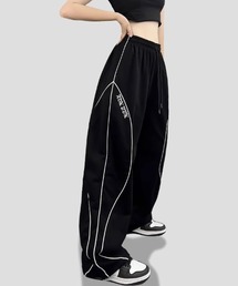 ストリートワイドレッグスウェットパンツ