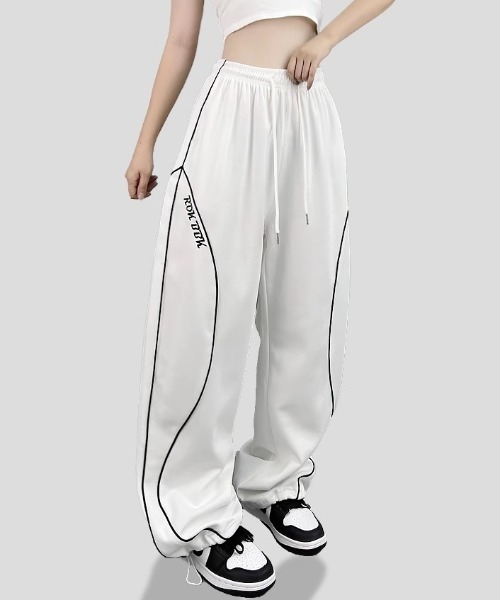 セール】ストリートワイドレッグスウェットパンツ（スウェットパンツ