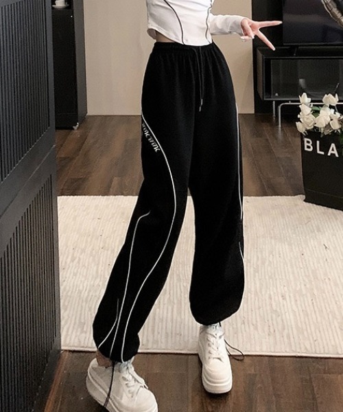 セール】ストリートワイドレッグスウェットパンツ（スウェットパンツ