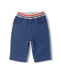 moujonjon（ムージョンジョン）の「ウエストリブデニムニット6分丈ハーフパンツ（デニムパンツ）」